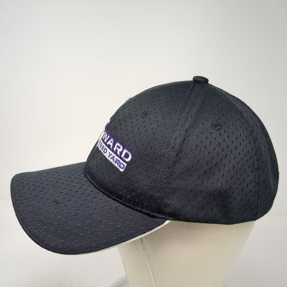 J.F. Beaver Ward Feed Yard Baseball Cap Black Purple Hat OS Strapback Perforated - Picture 3 of 9